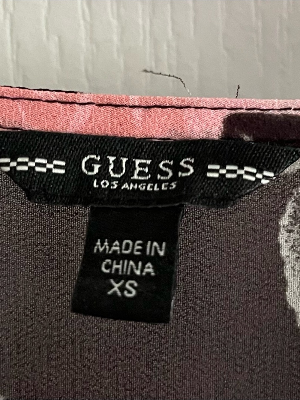 Guess Black Sheer Blouse with Pink Floral Print XS - Picture 13 of 13